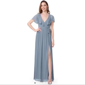 Dusty Blue Bridesmaid Gown